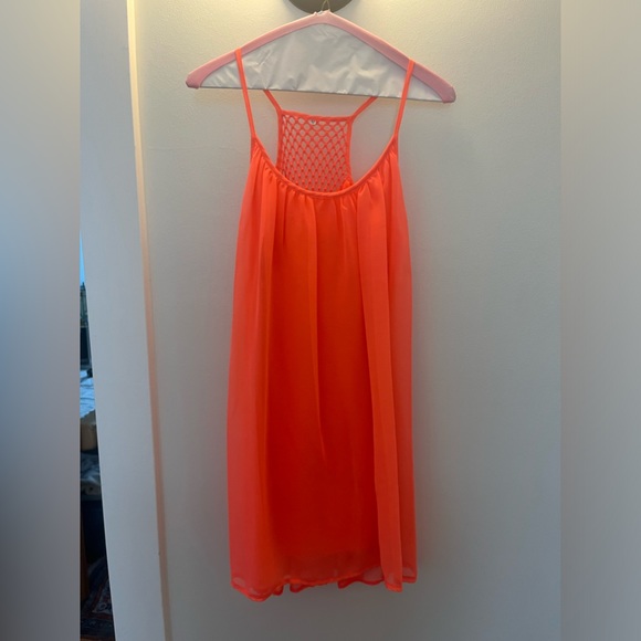 Cute coral colored beach cover-up dress - Picture 1 of 3